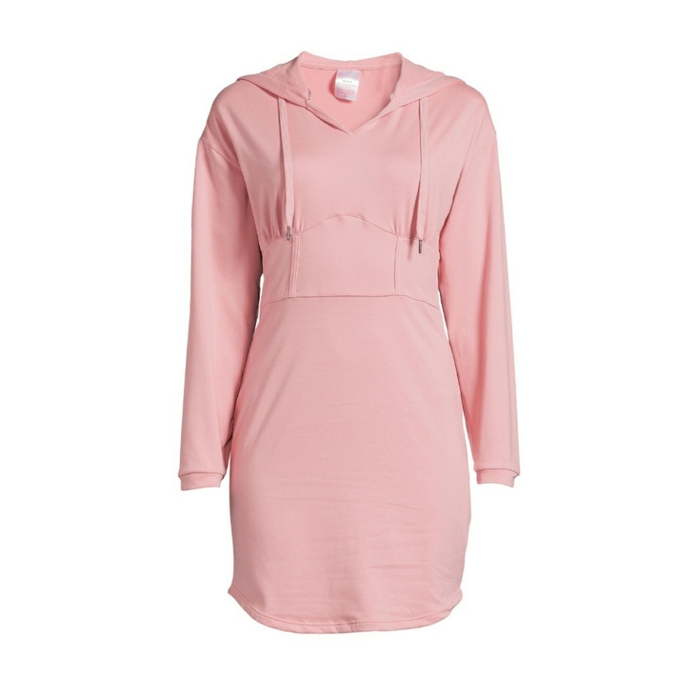 - XXL New Pink Blush Corset Hoodie Dress